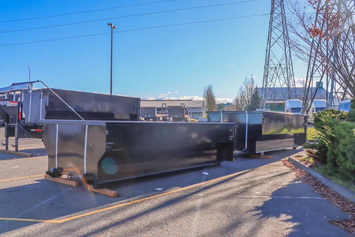 Roll-off dumpster ready for waste disposal at job site for Residential Dumpster Rental in Rowland Heights